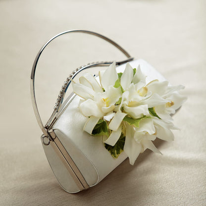 White Purse Decor – KELLEN'S FLORIST INC, Hobart IN
